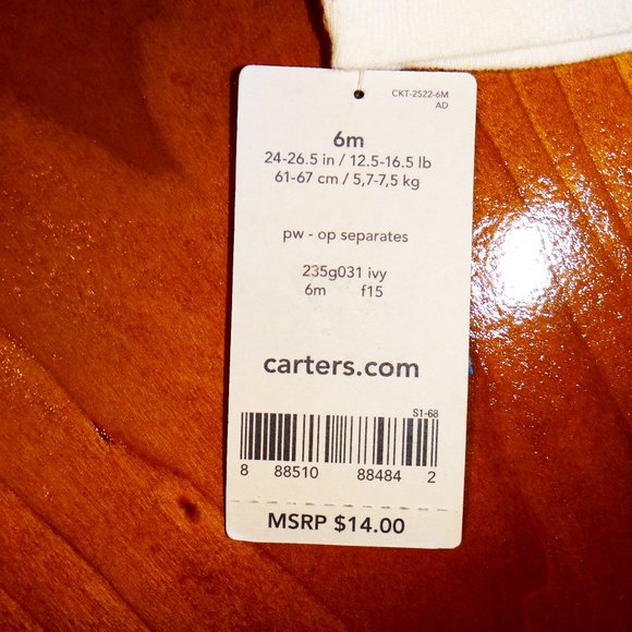 Carter's Halloween Girls Shirt Sz 6m Cute Witches NWT New - Picture 4 of 4